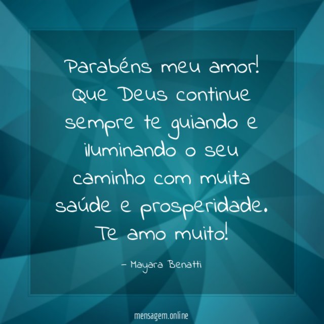 Parabéns meu amor
