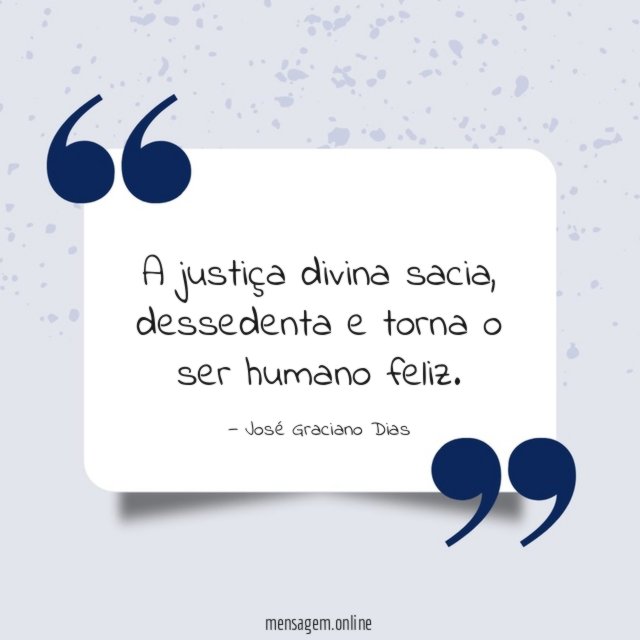 A justiça divina sacia