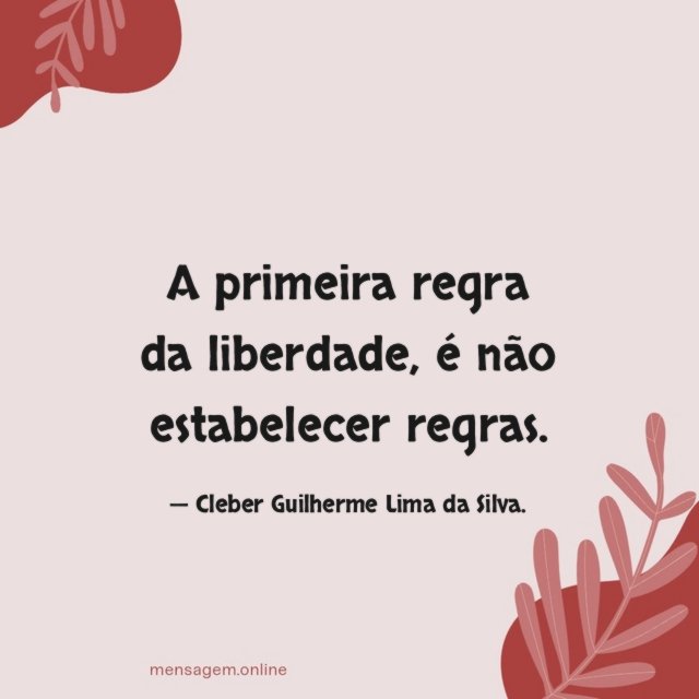 A primeira regra da liberdade