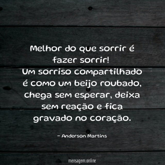 Melhor do que sorrir é fazer sorrir