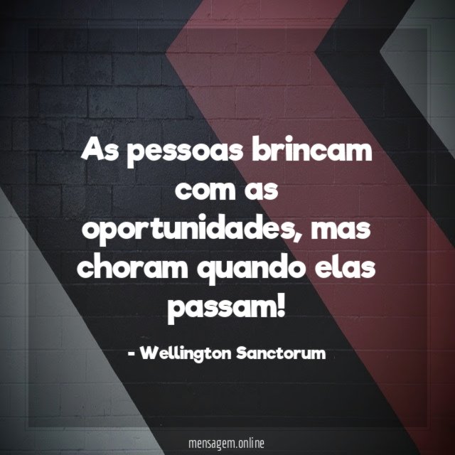 As pessoas brincam com as oportunidades