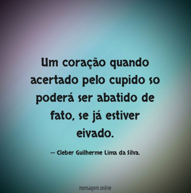 Um coração quando acertado pelo cupido so poderá