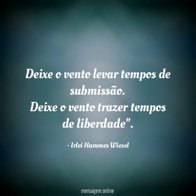 Deixe o vento levar tempos de submissão