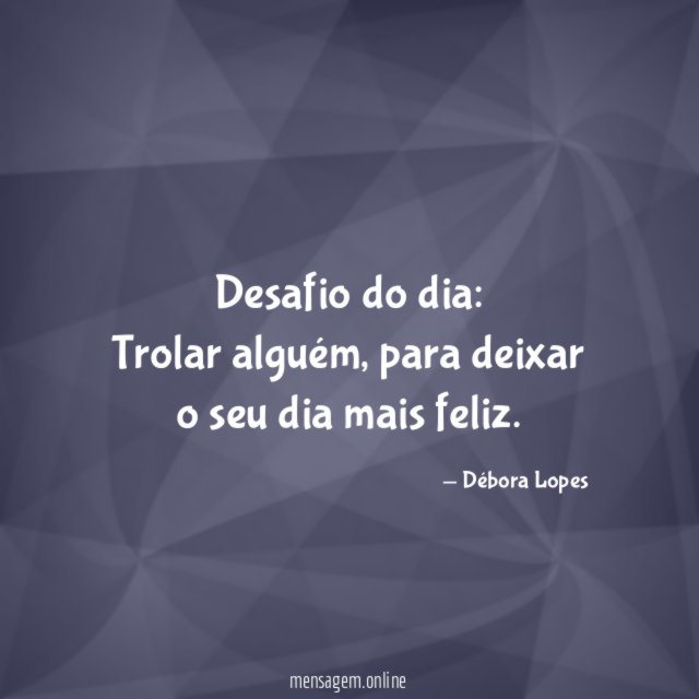 Desafio do dia