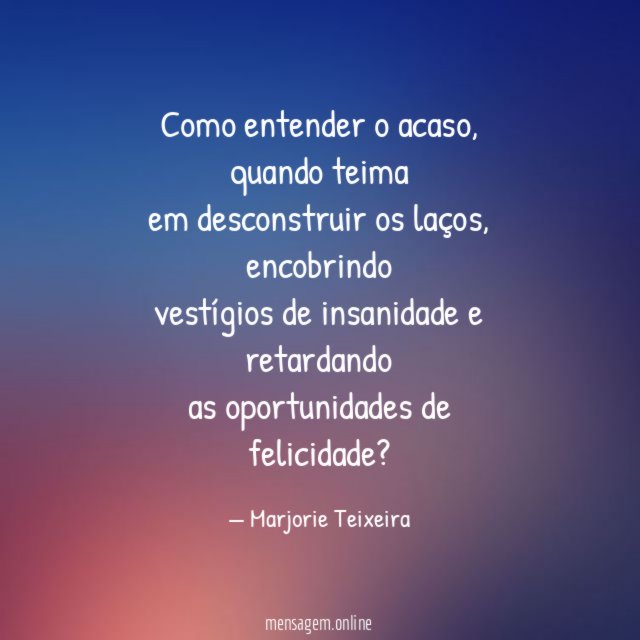 Como entender o acaso