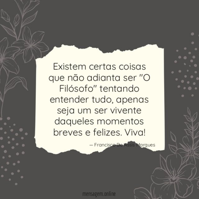 Existem certas coisas que não adianta ser "O