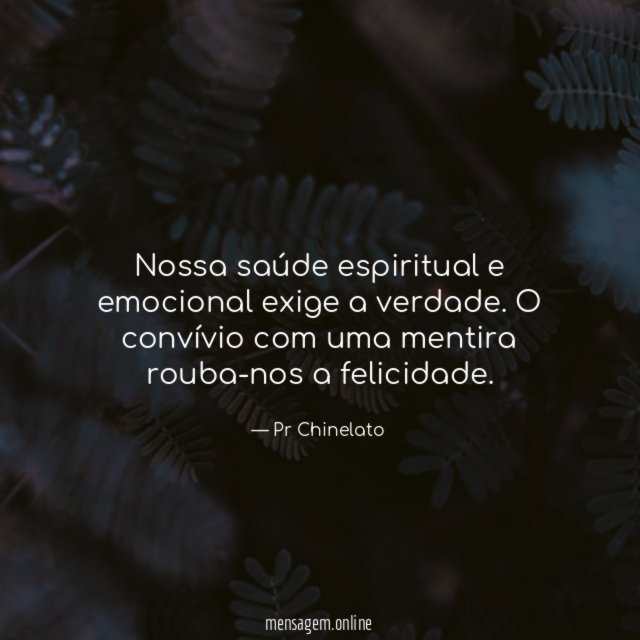 Nossa saúde espiritual e emocional exige a verdade