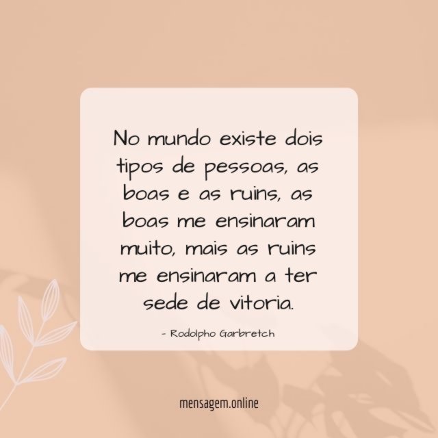 No mundo existe dois tipos de pessoas