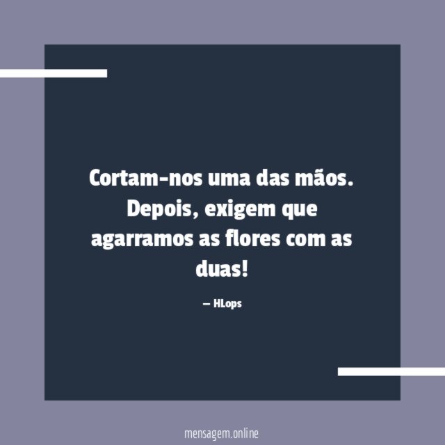 Cortam-nos uma das mãos