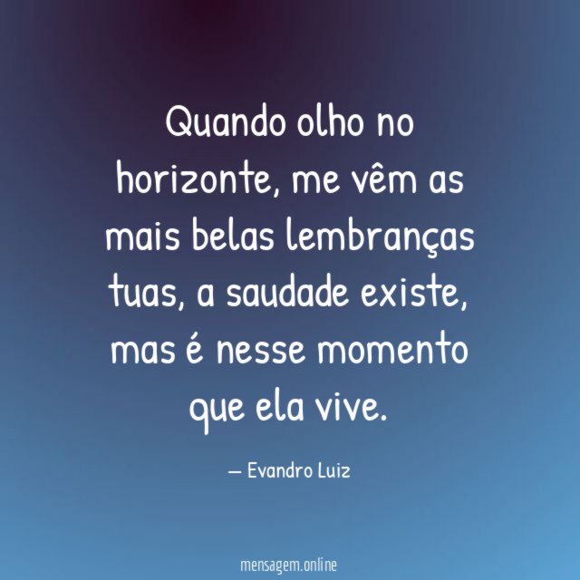 Quando olho no horizonte