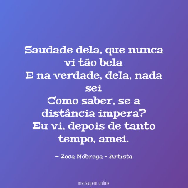 Saudade dela