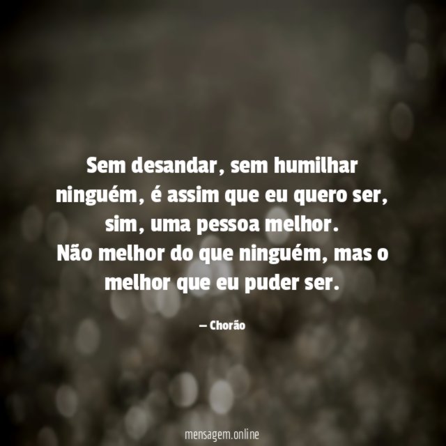 Sem desandar