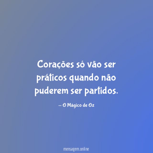 Corações só vão ser práticos quando não puderem