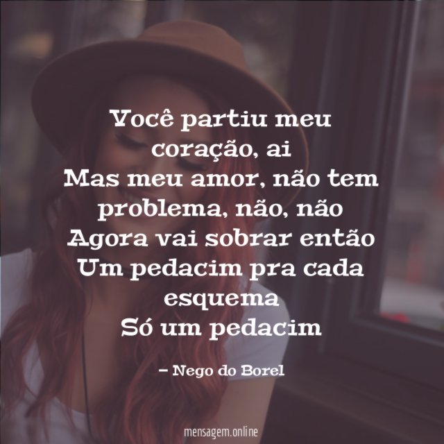 Você partiu meu coração