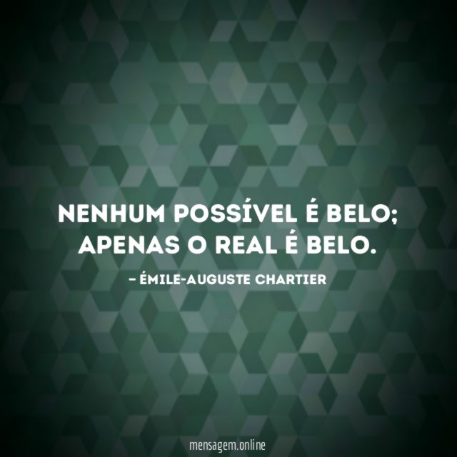Nenhum possível é belo