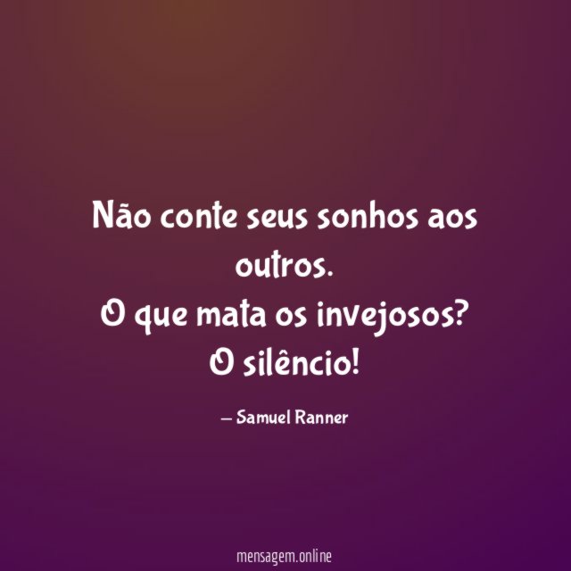 Não conte seus sonhos aos outros