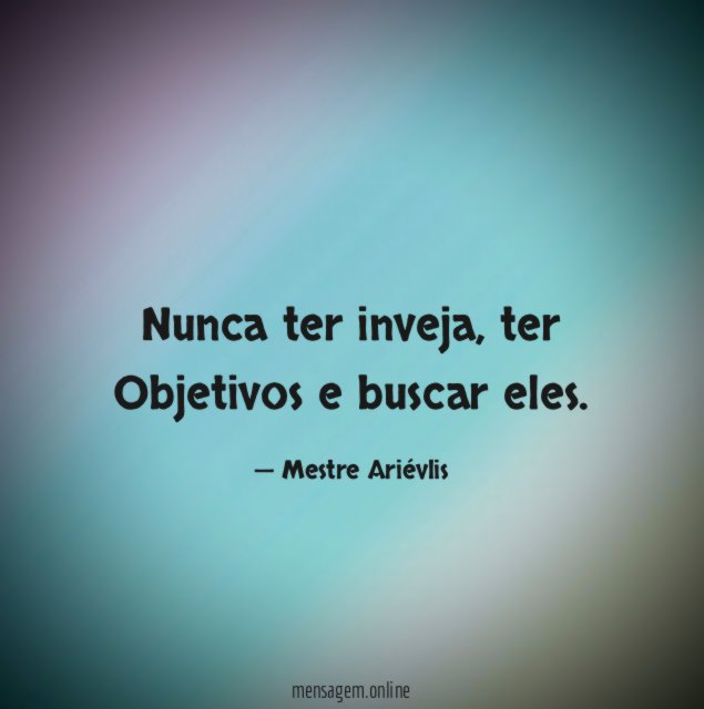 Nunca ter inveja