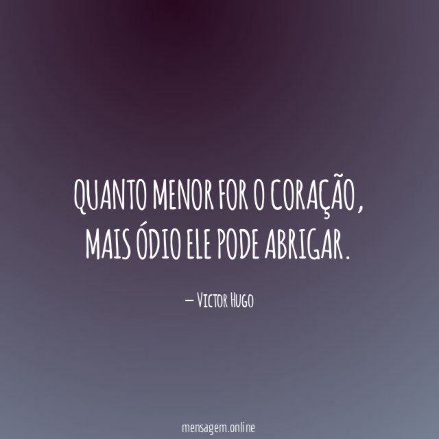 Quanto menor for o coração