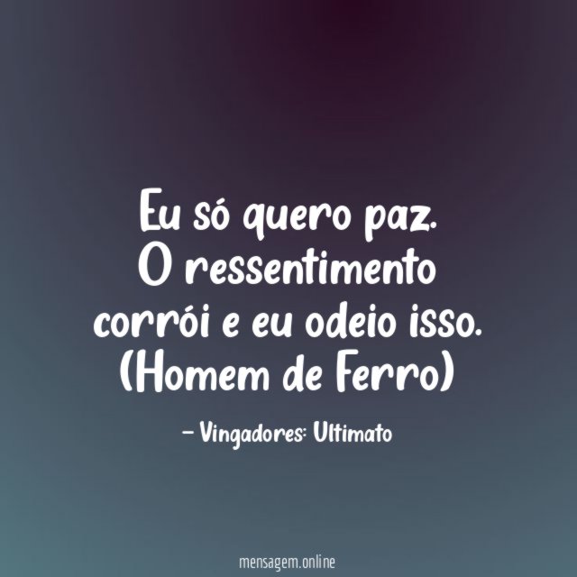 Eu só quero paz