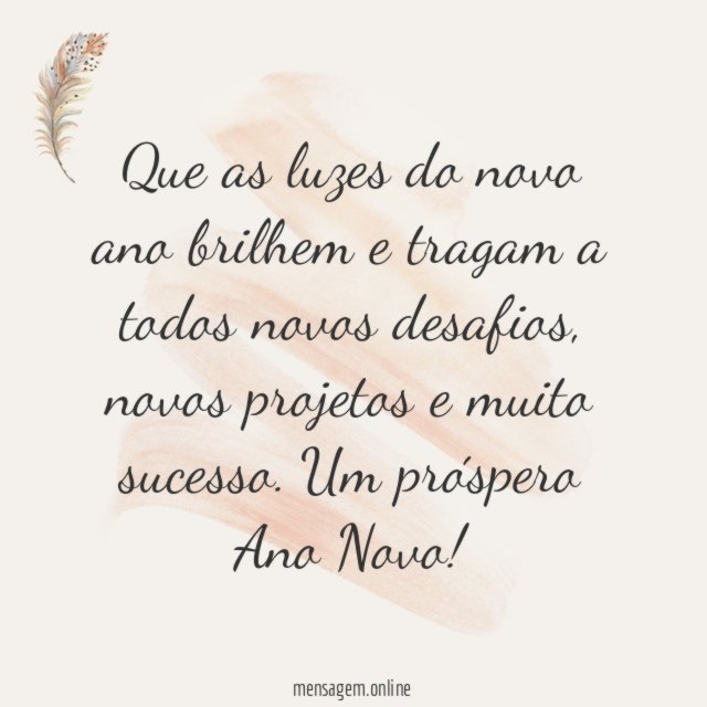 Que as luzes do novo ano brilhem