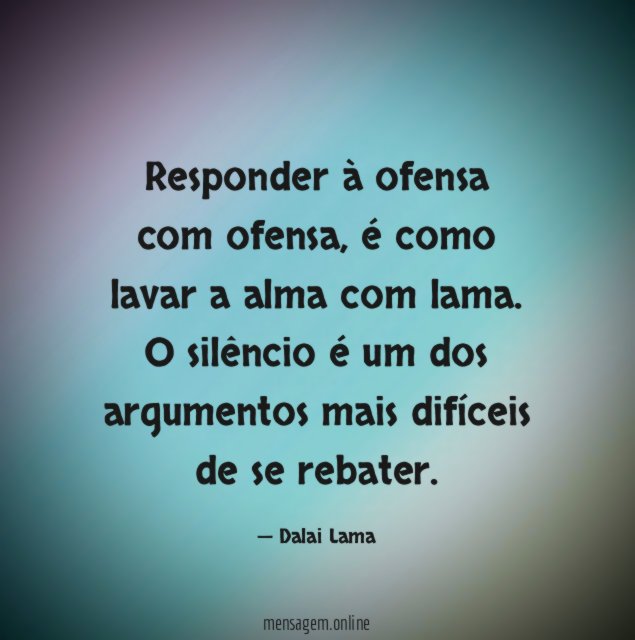 Responder à ofensa com ofensa