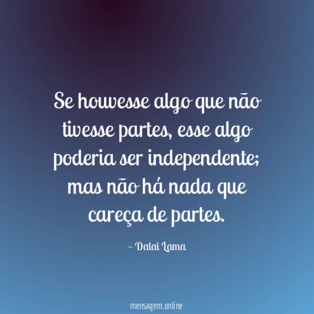 Se houvesse algo que não tivesse partes