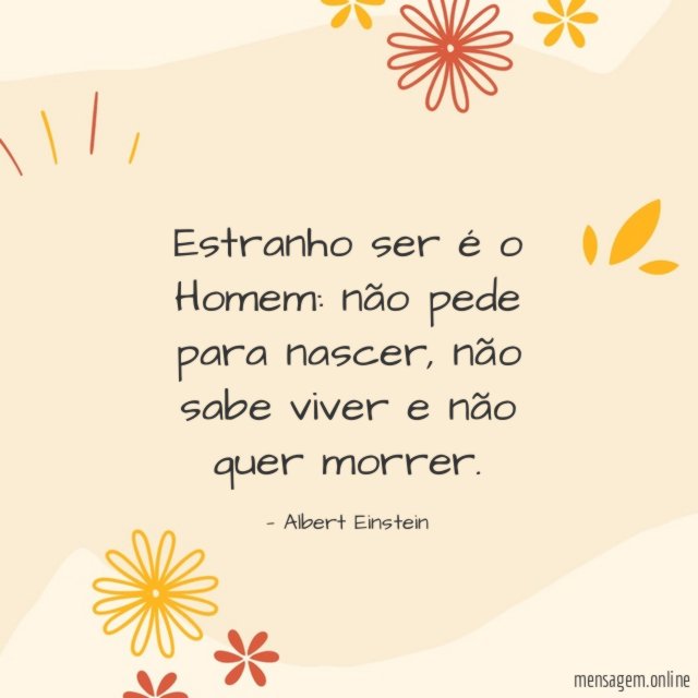Estranho ser é o Homem