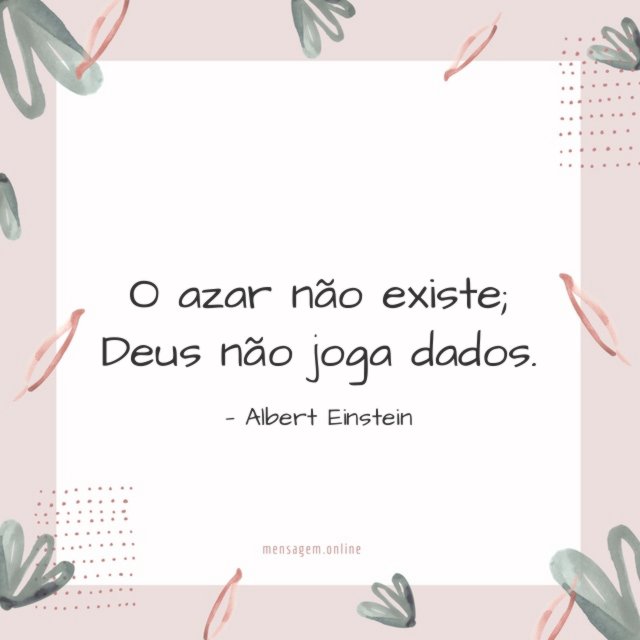 O azar não existe