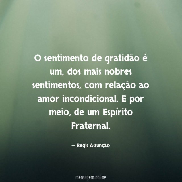 O sentimento de gratidão é um