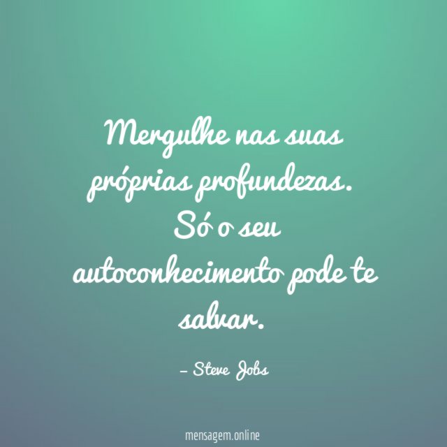Mergulhe nas suas próprias profundezas