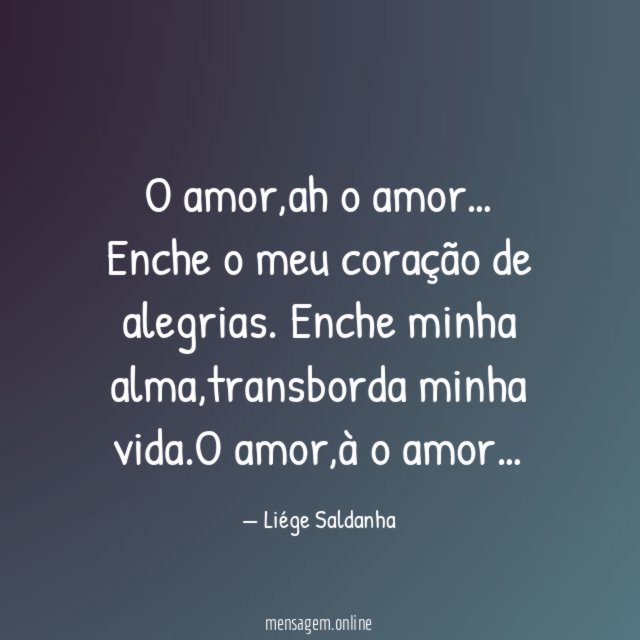 O amor
