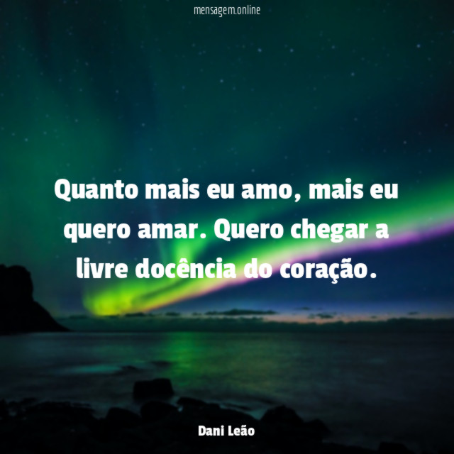 Quanto mais eu amo