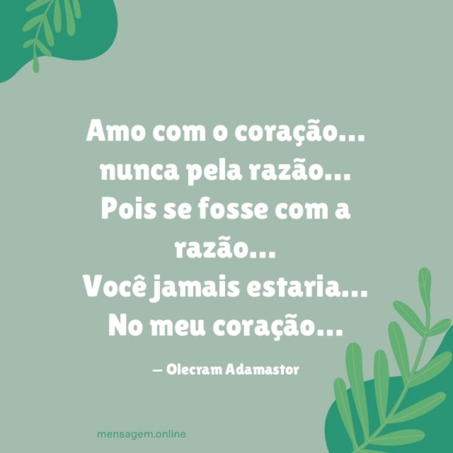 Amo com o coração