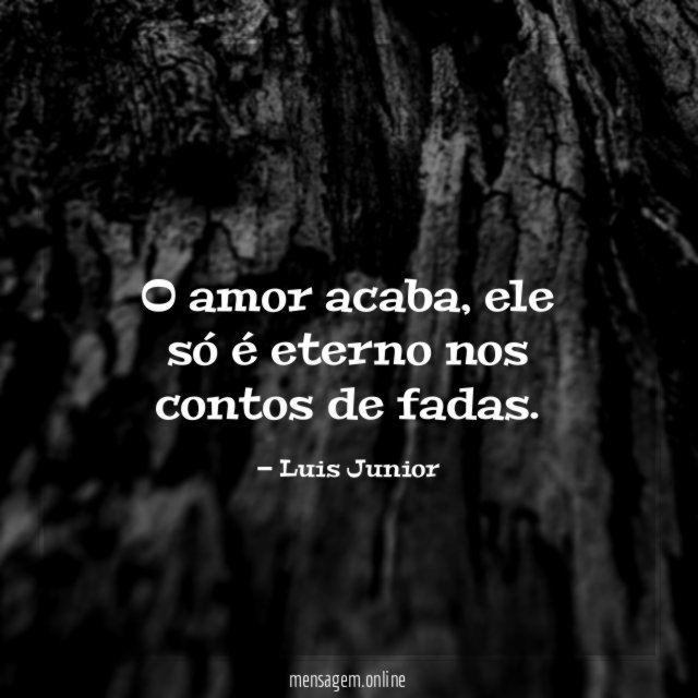 O amor acaba
