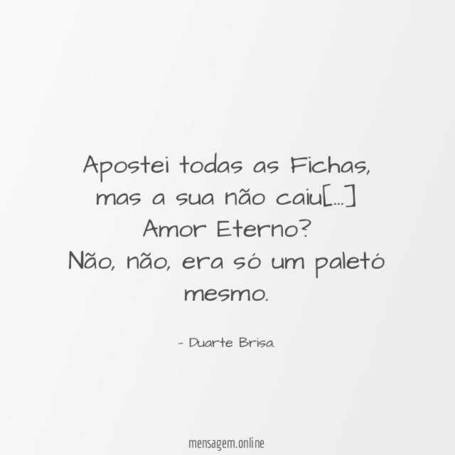 Apostei todas as Fichas