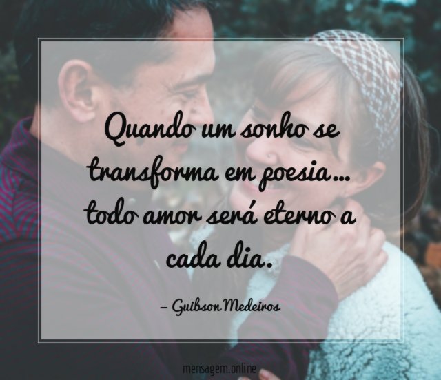 Quando um sonho se transforma em poesia