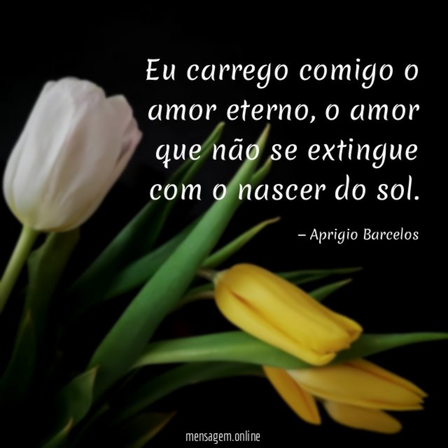 Eu carrego comigo o amor eterno