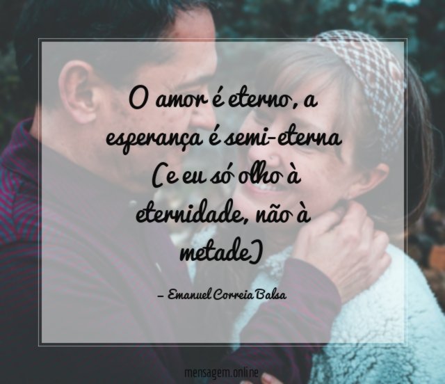 O amor é eterno