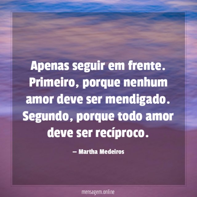 Apenas seguir em frente