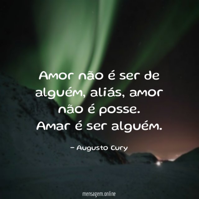 Amor não é ser de alguém