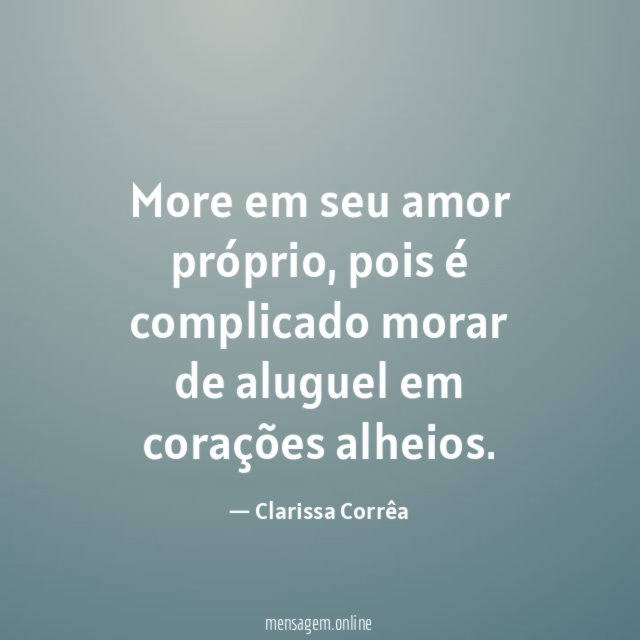 More em seu amor próprio