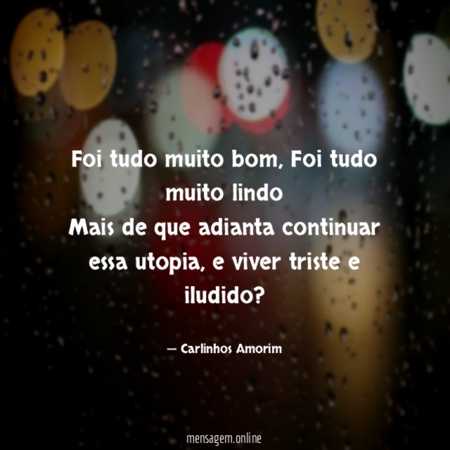 Foi tudo muito bom