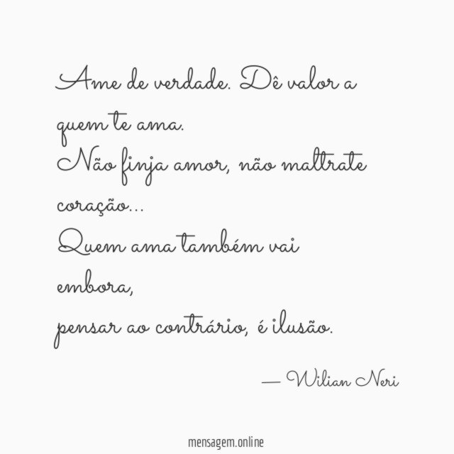 Ame de verdade
