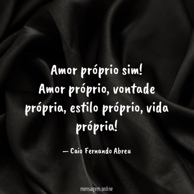 Amor próprio sim