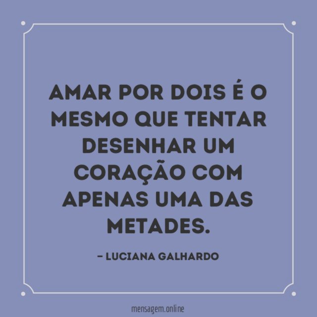 amar por dois é o mesmo que tentar