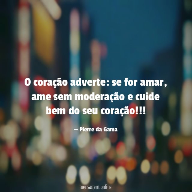 O ♥coração♥ adverte
