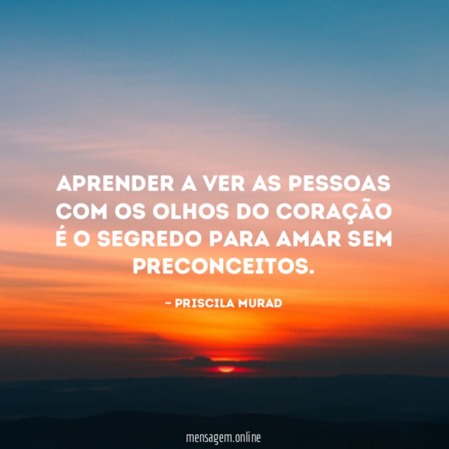 Aprender a ver as pessoas com os olhos