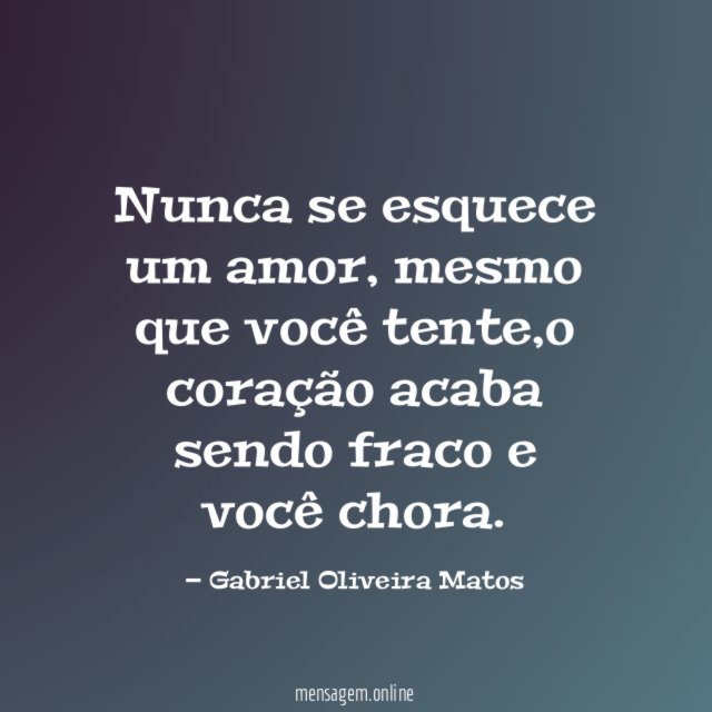 Nunca se esquece um amor