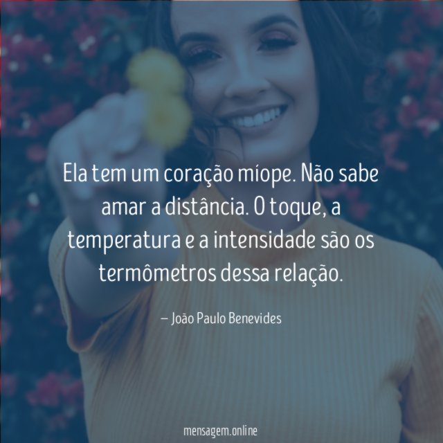 Ela tem um coração míope