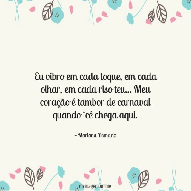 Eu vibro em cada toque